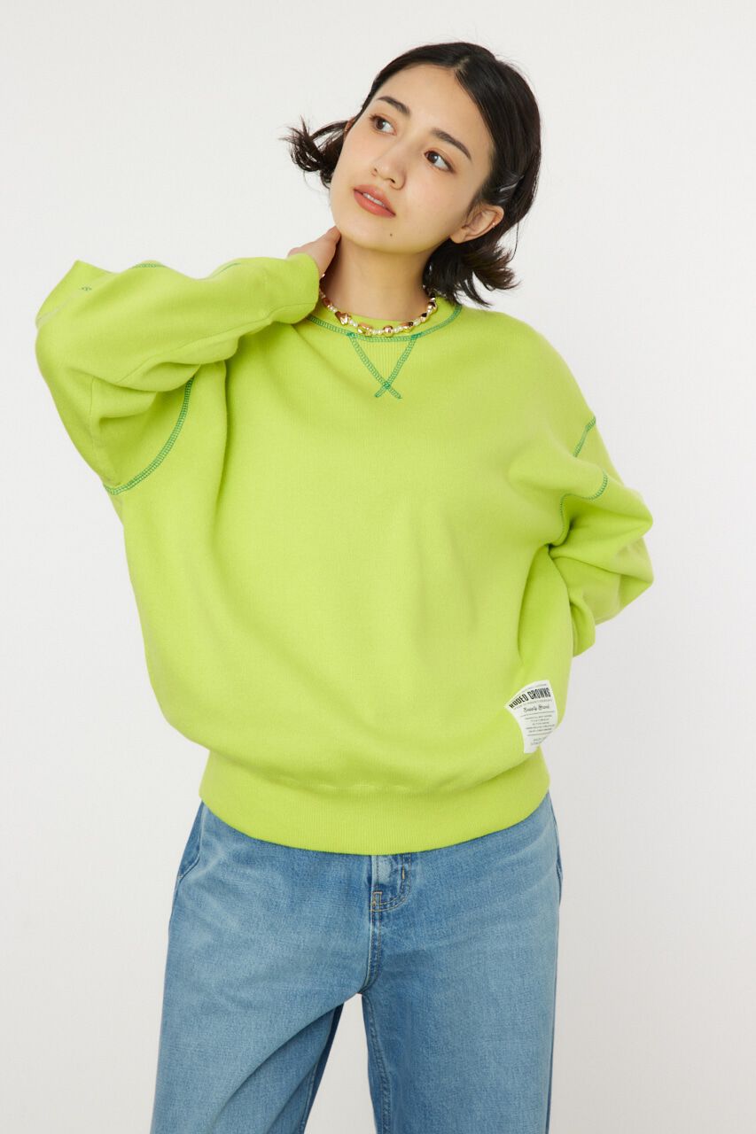 RODEO CROWNS「スウェットライクカラーステッチニットトップス」|ニット・セーター|