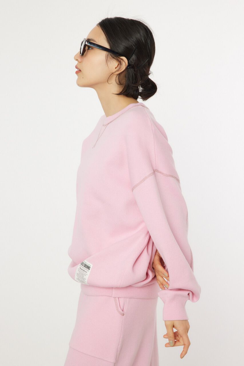 RODEO CROWNS「スウェットライクカラーステッチニットトップス」|ニット・セーター|