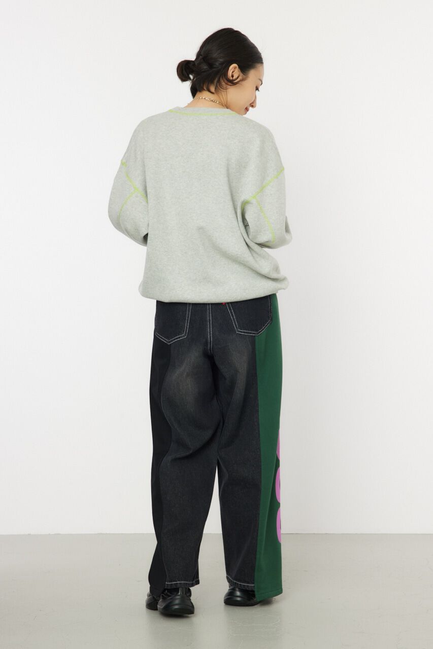 RODEO CROWNS「スウェットライクカラーステッチニットトップス」|ニット・セーター|