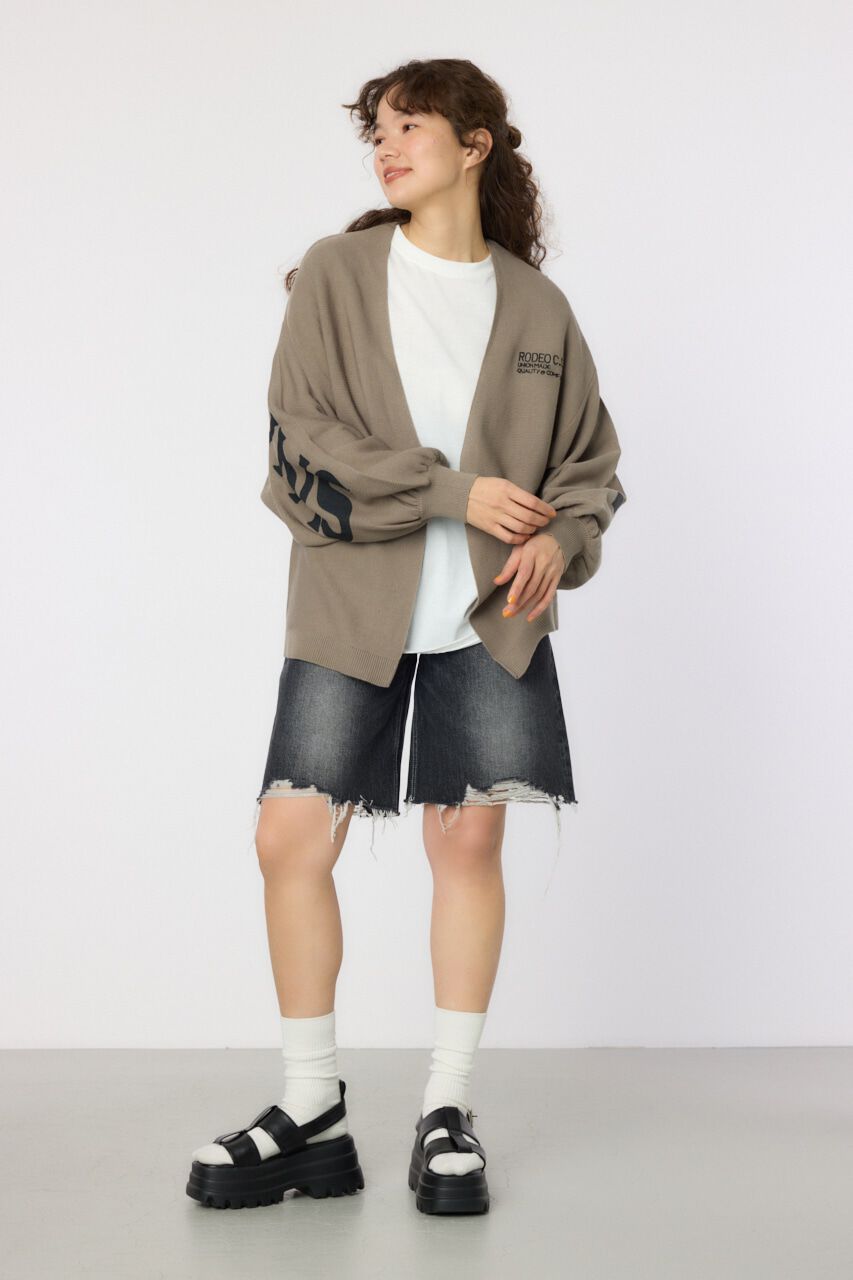 RODEO CROWNS「バックロゴドルマンニットカーディガン」|ニット・セーター|