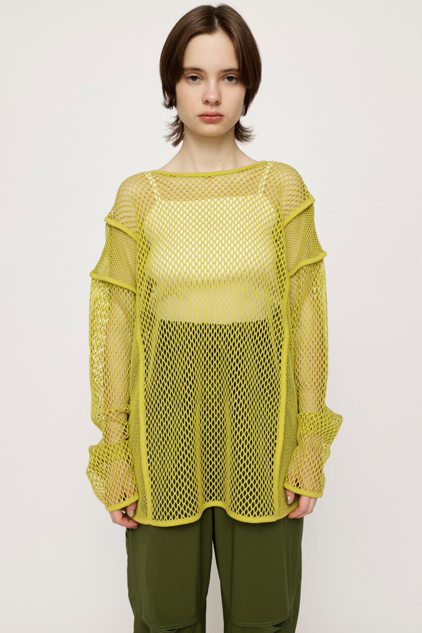 SLY「2WAY COMBI MESH LOOSE チュニック」|Tシャツ・カットソー|LIME