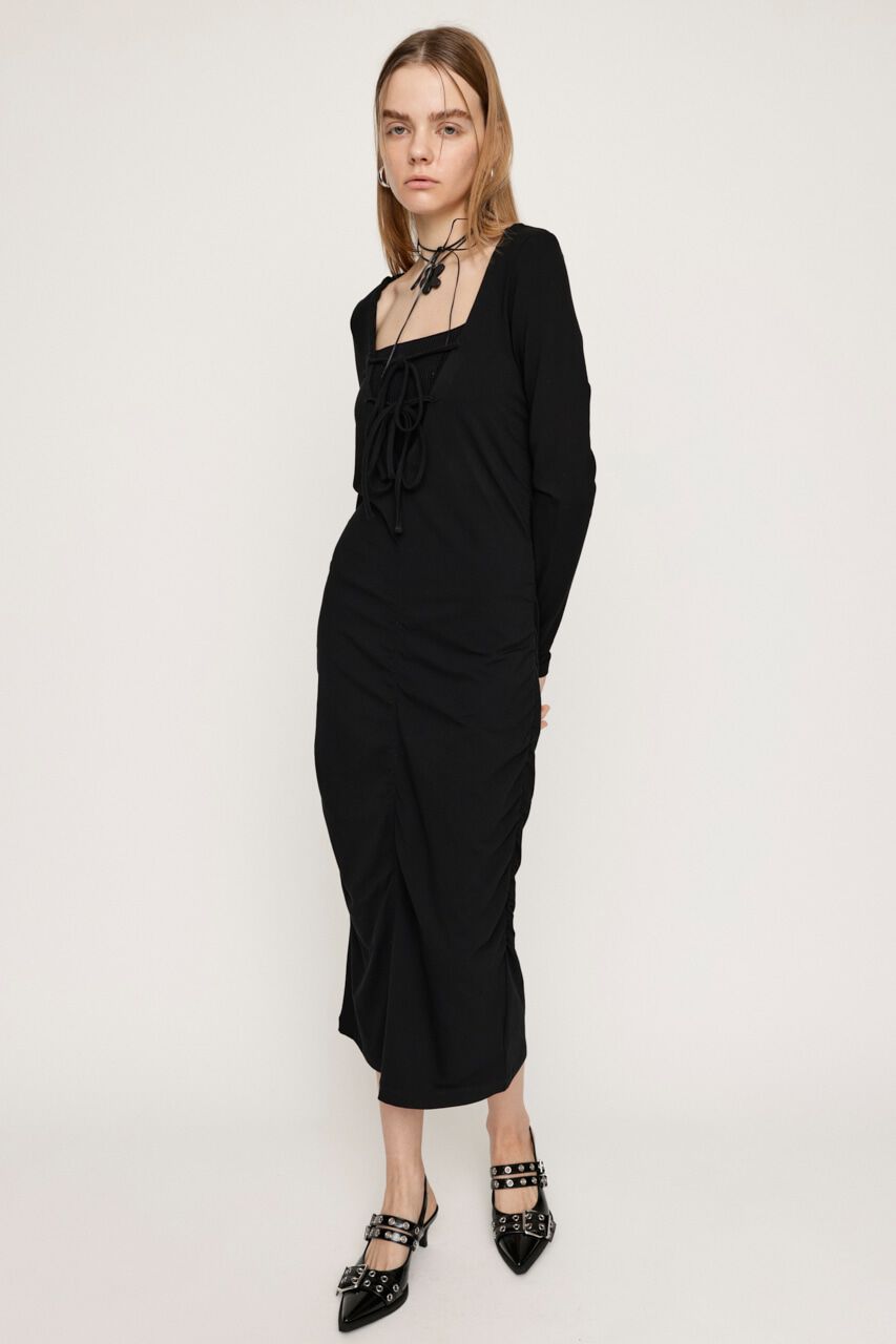 SLY「SHIRRING RIBBON 2WAY ワンピース」|ワンピース|