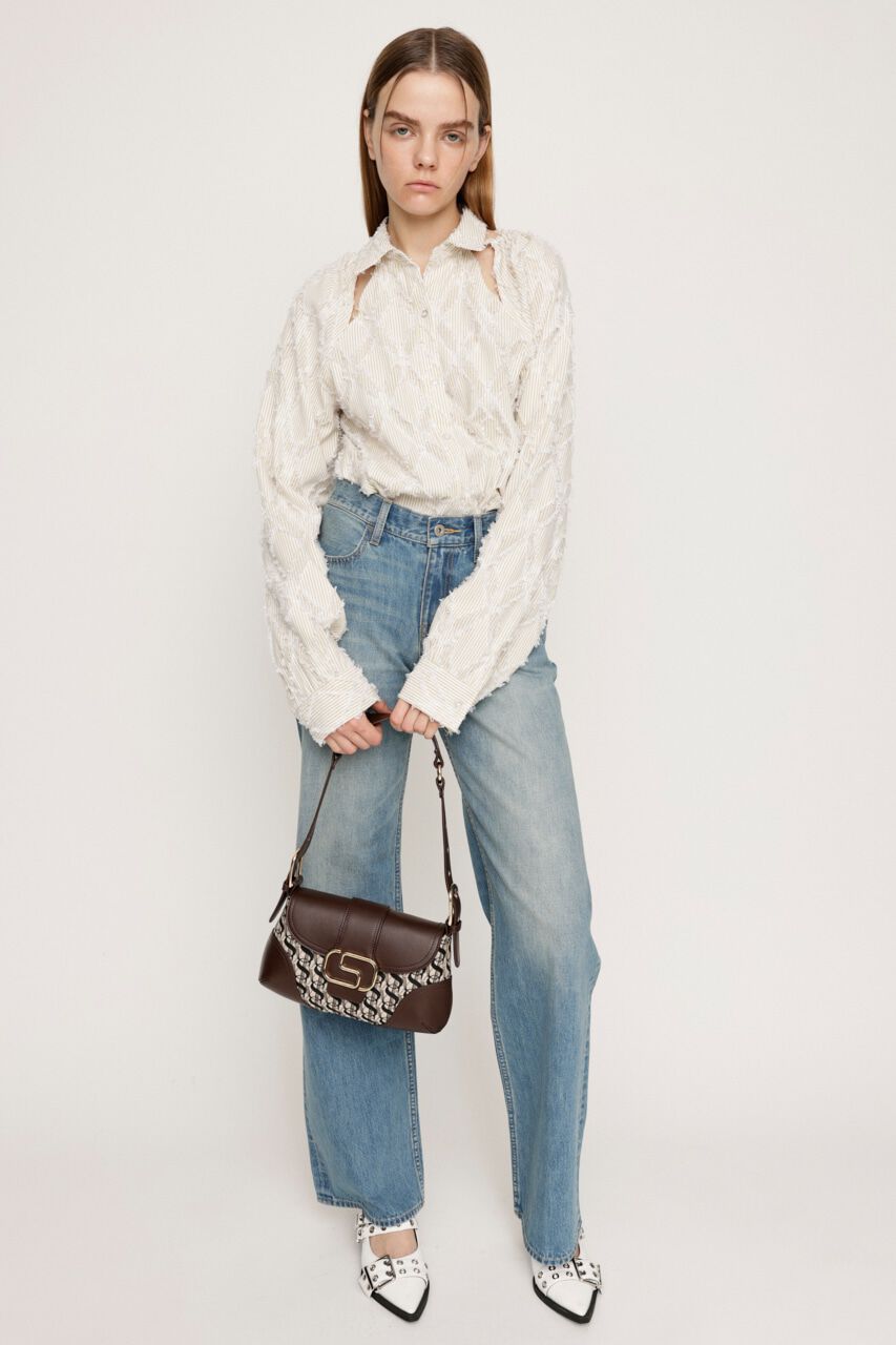 SLY「SHOULDER CUT FRINGE シャツ」|シャツ・ブラウス|