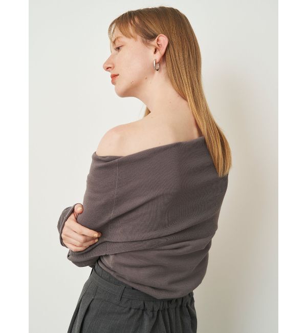 ELENDEEK「SHEER KNIT OFF SHOULDER」|ニット・セーター|