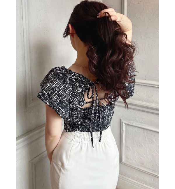 RESEXXY「タックスリーブラッフルブラウス」|シャツ・ブラウス|