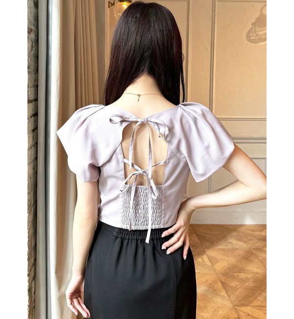RESEXXY「タックスリーブラッフルブラウス」|シャツ・ブラウス|