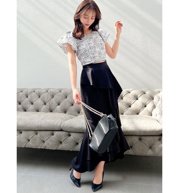 RESEXXY「タックスリーブラッフルブラウス」|シャツ・ブラウス|