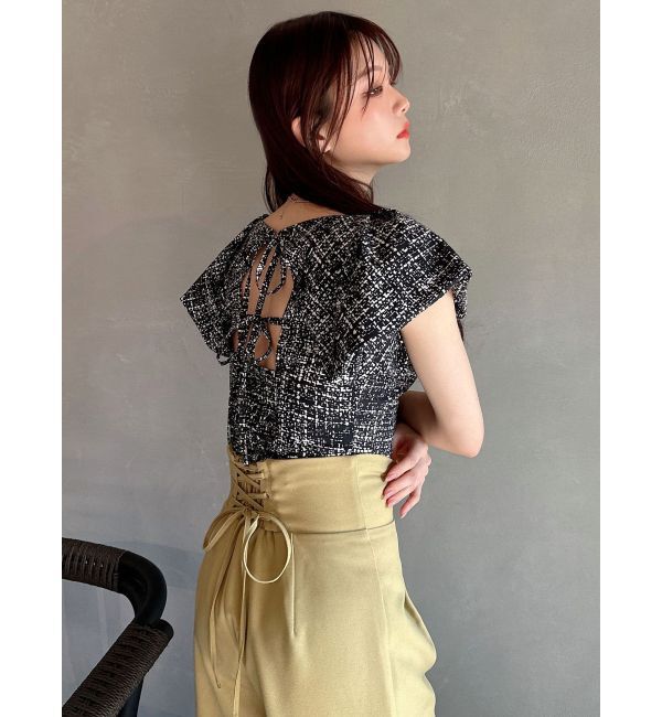 RESEXXY「タックスリーブラッフルブラウス」|シャツ・ブラウス|