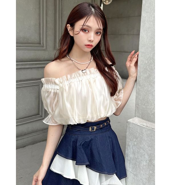 RESEXXY「クロップドオフショルトップス」|シャツ・ブラウス|