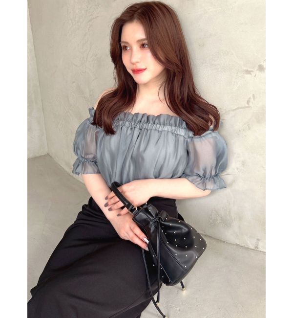 RESEXXY「クロップドオフショルトップス」|シャツ・ブラウス|