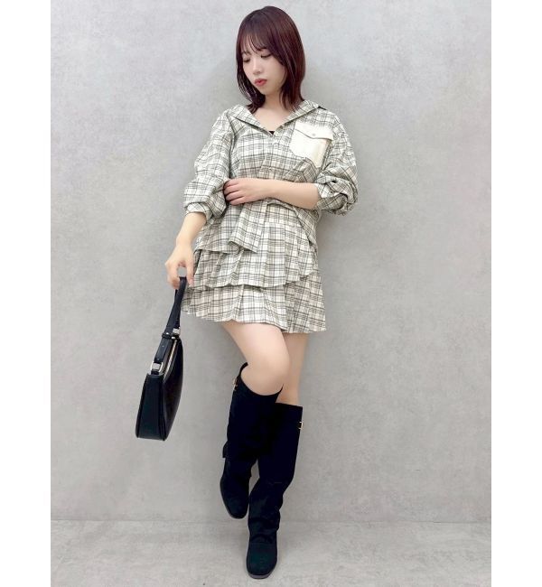 dazzlin「【セットアップ対応】ベルトダブルプリーツスカート」|スカート|