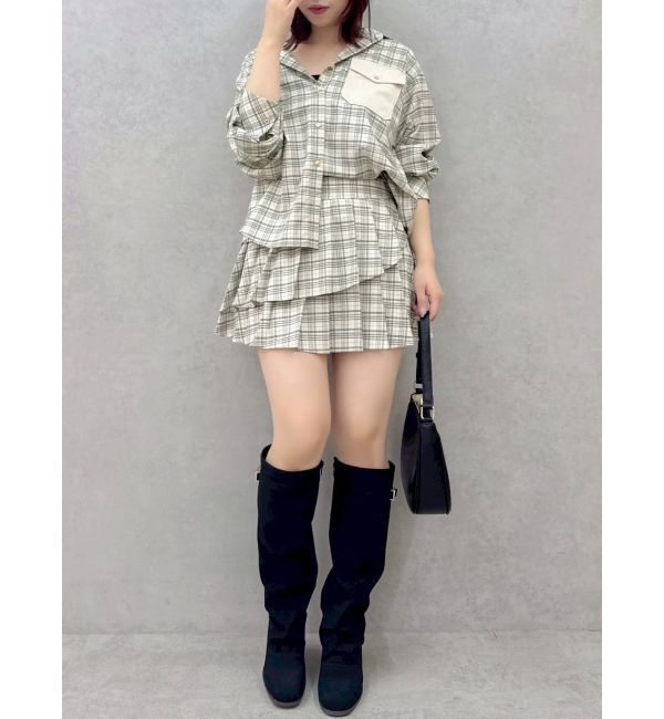 dazzlin「【セットアップ対応】ベルトダブルプリーツスカート」|スカート|