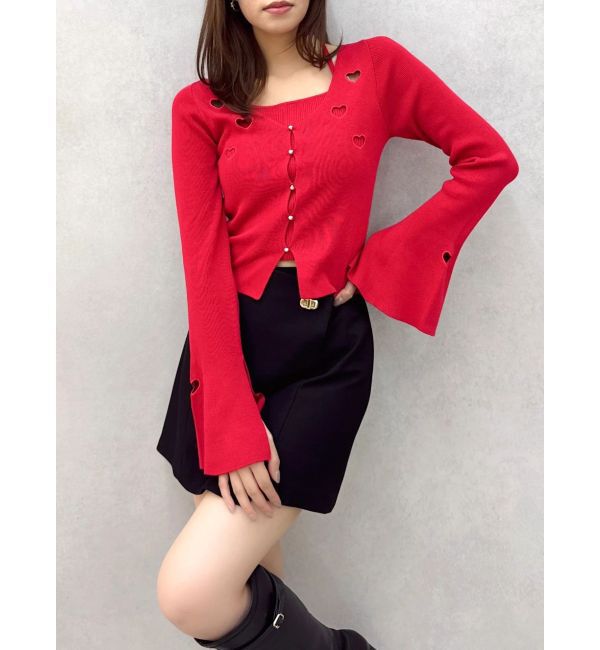 dazzlin「【追加生産分/20周年記念復刻！】カーデタイトトップス」|ニット・セーター|