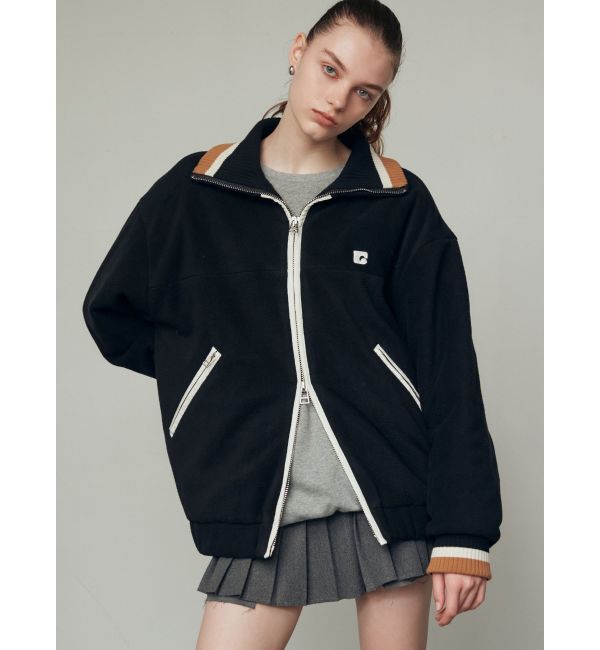 EMODA「リブカラーフリースブルゾン」|ブルゾン・スタジャン|