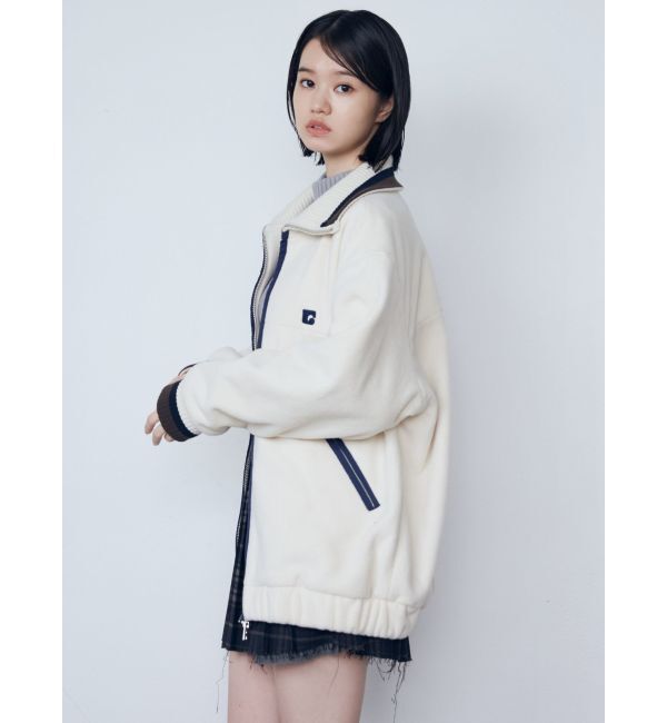 EMODA「リブカラーフリースブルゾン」|ブルゾン・スタジャン|