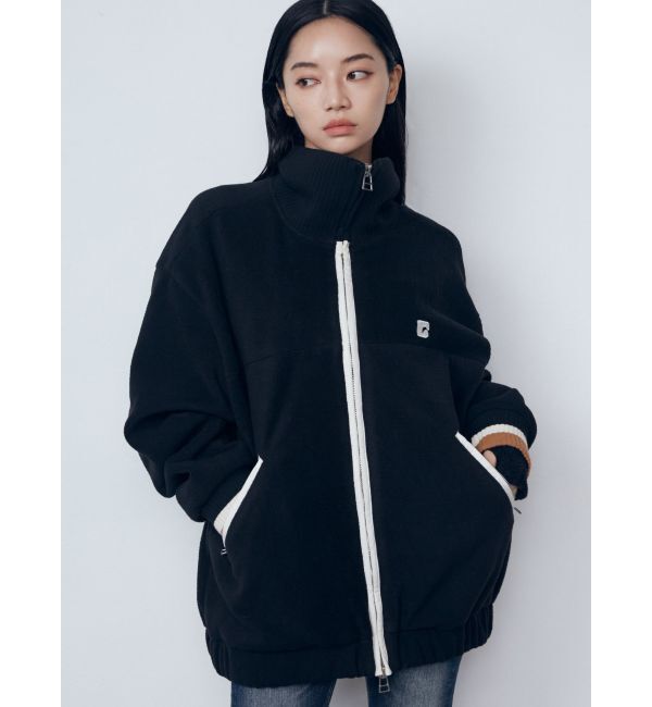 EMODA「リブカラーフリースブルゾン」|ブルゾン・スタジャン|