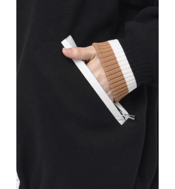 EMODA「リブカラーフリースブルゾン」|ブルゾン・スタジャン|