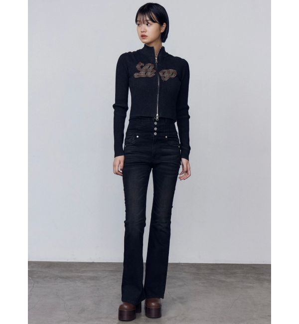 EMODA「リボンポケットハイウエストパギンス」|デニム|