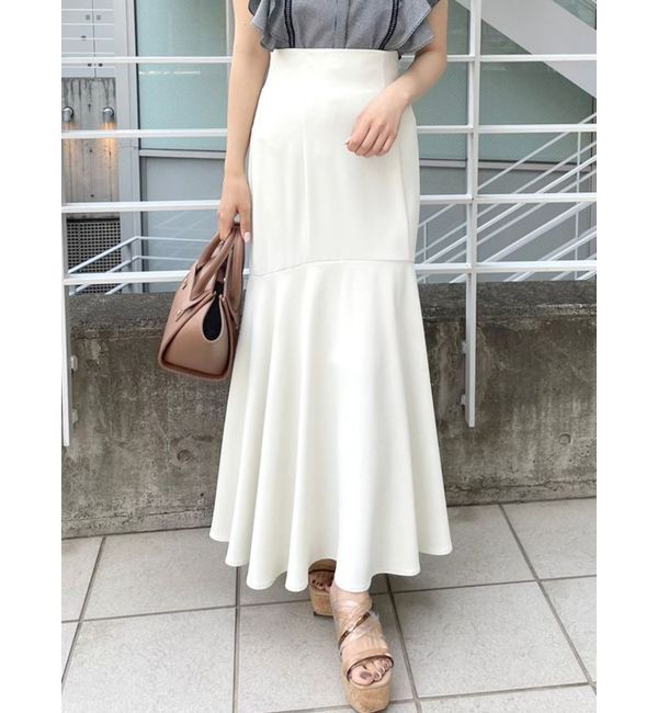 MERCURYDUO「マーメイドフレアスカート」|スカート|オフホワイト