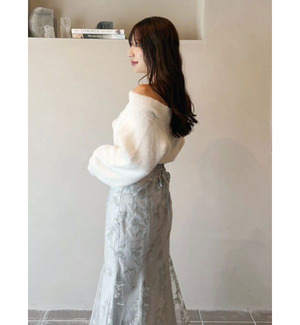 MERCURYDUO「【追加生産】ミニシャギーオフショルニット」|ニット・セーター|