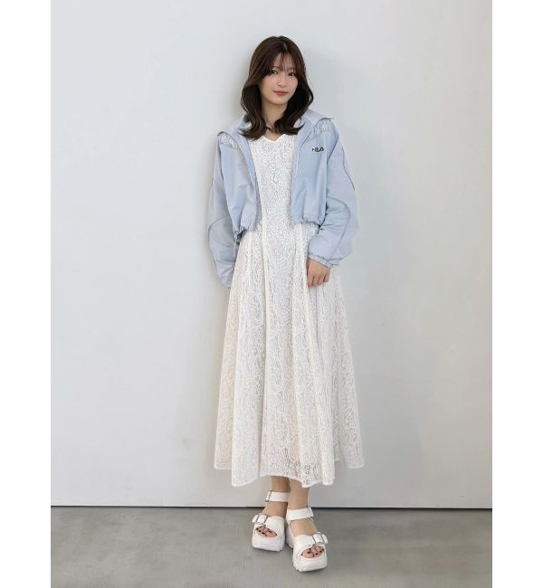 MERCURYDUO「【FILA別注】レース切替トラックジャケット」|ブルゾン・スタジャン|