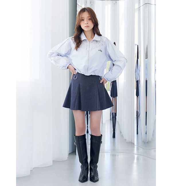 MERCURYDUO「【FILA別注】レース切替トラックジャケット」|ブルゾン・スタジャン|