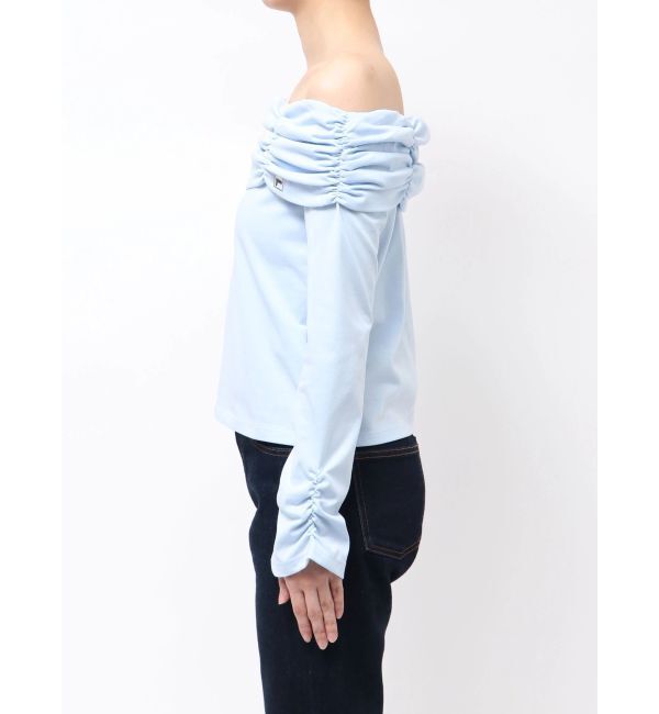 MERCURYDUO「【FILA別注】裏毛オフショルトップス」|Tシャツ・カットソー|