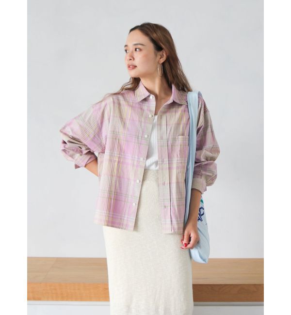 Ungrid「リネン混チェックシャツ」|シャツ・ブラウス|