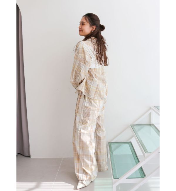 Ungrid「リネン混チェックシャツ」|シャツ・ブラウス|