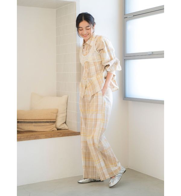 Ungrid「リネン混チェックシャツ」|シャツ・ブラウス|
