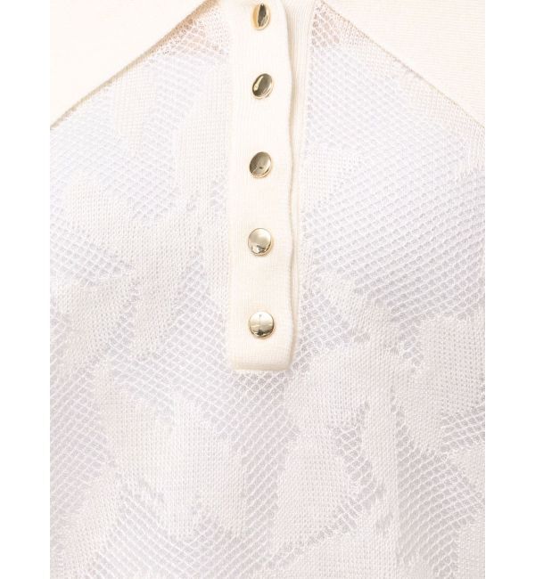 LAGUNAMOON「追加生産【WEB限定】シアージャガードビッグカラーニットプル」|ニット・セーター|