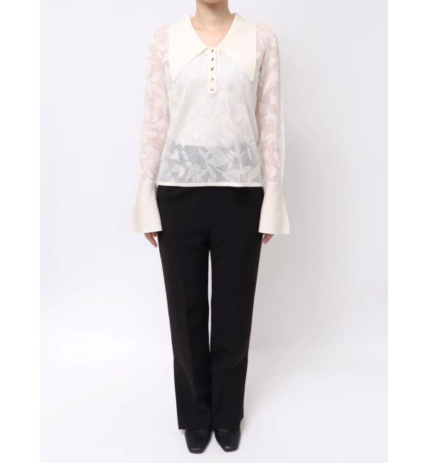 LAGUNAMOON「追加生産【WEB限定】シアージャガードビッグカラーニットプル」|ニット・セーター|