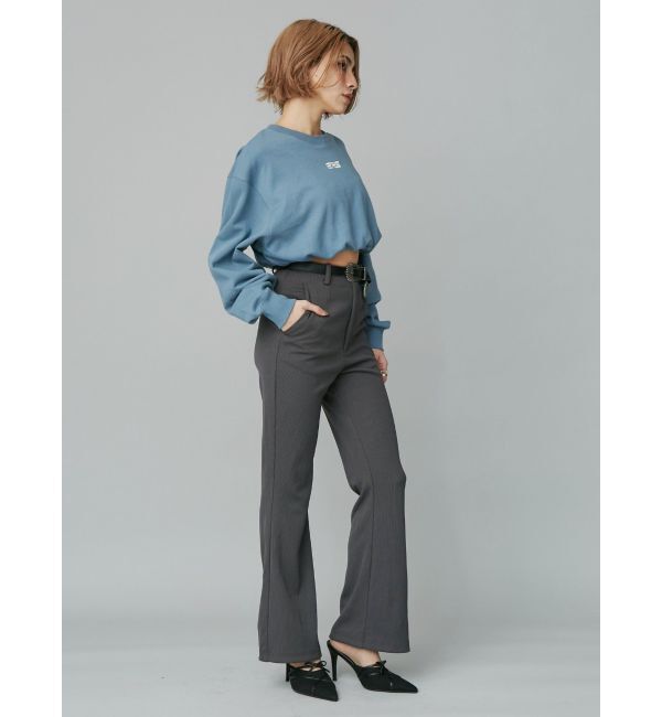 EVRIS「ワンポイントピグメントショートスウェット」|スウェット・ジャージ|