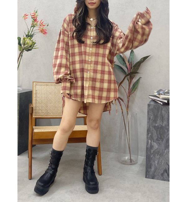 EVRIS「サイドギャザーチェックショートパンツ【セットアップ着用可能】」|その他|