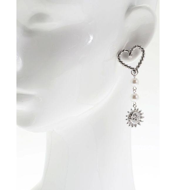 EVRIS「SUNNY MOTIF HEART CATCH ピアス」|ピアス|