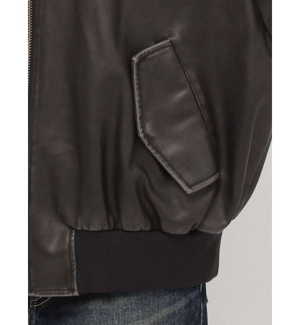 EVRIS「ヴィンテージライクフェイクレザーブルゾン【セットアップ着用可能】」|ブルゾン・スタジャン|