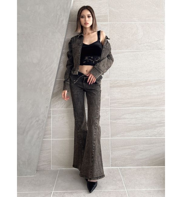 GYDA「USEDケミカルウォッシュストレッチデニムジャケット【SETUP着用可】」|デニムジャケット|