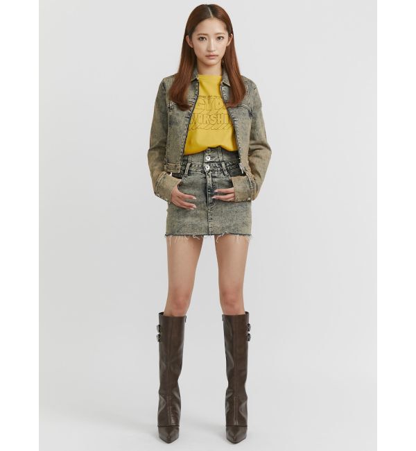 GYDA「USEDケミカルウォッシュストレッチデニムジャケット【SETUP着用可】」|デニムジャケット|