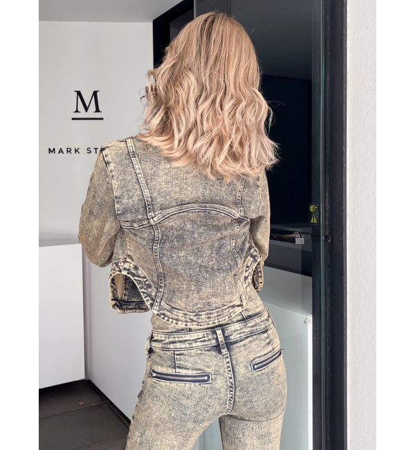 GYDA「USEDケミカルウォッシュストレッチデニムジャケット【SETUP着用可】」|デニムジャケット|