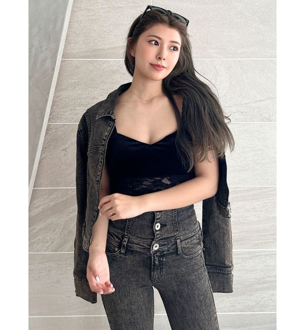 GYDA「USEDケミカルウォッシュストレッチデニムジャケット【SETUP着用可】」|デニムジャケット|