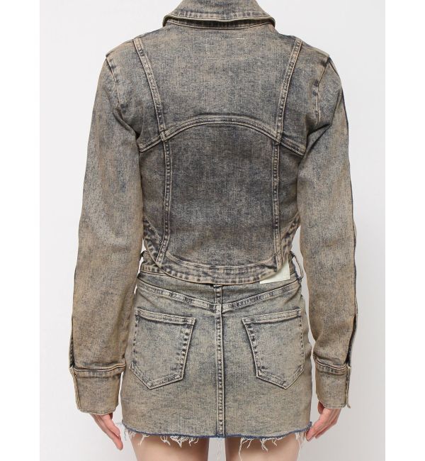 GYDA「USEDケミカルウォッシュストレッチデニムジャケット【SETUP着用可】」|デニムジャケット|