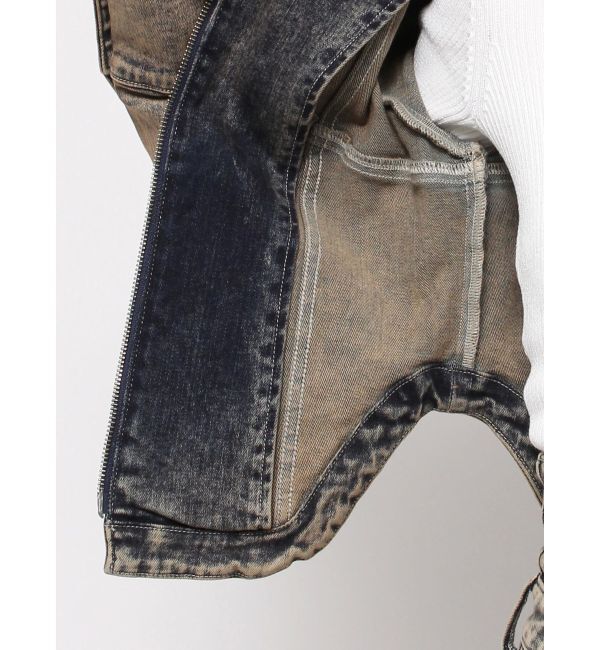 GYDA「USEDケミカルウォッシュストレッチデニムジャケット【SETUP着用可】」|デニムジャケット|