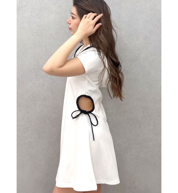 GYDA「GD SIDE OPENパーカーワンピース」|ワンピース|