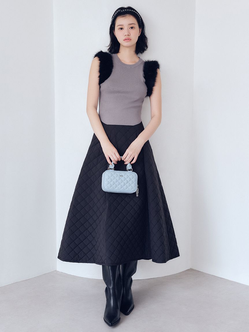 FURFUR「キルティング2WAYジャンパースカート」|ワンピース|