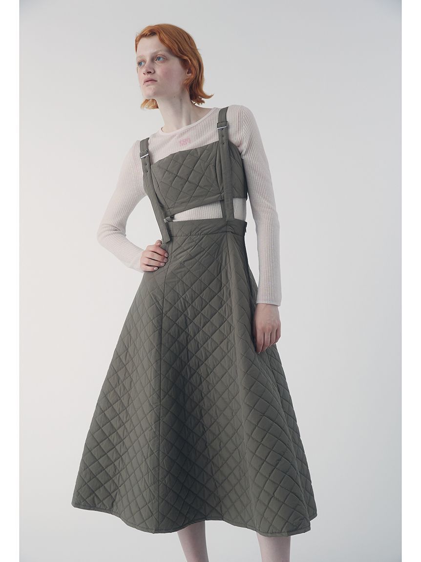 FURFUR「キルティング2WAYジャンパースカート」|ワンピース|