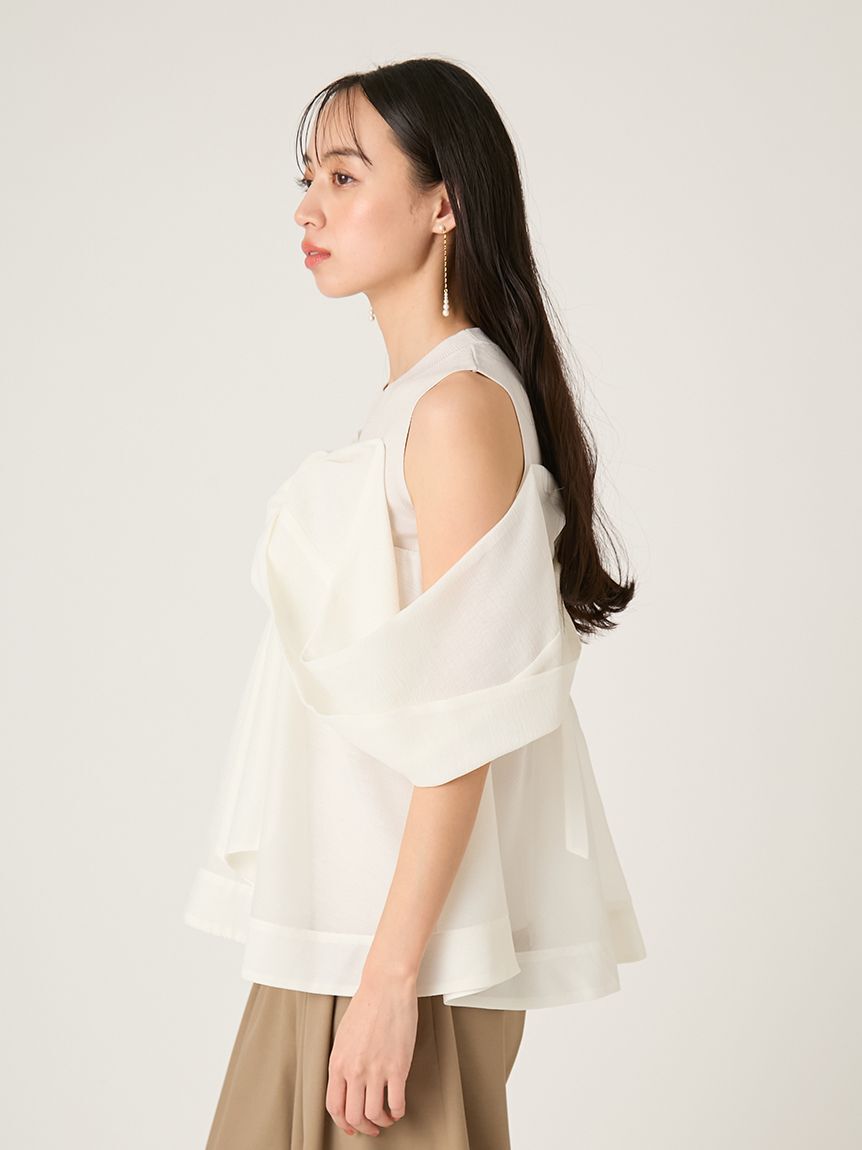 FRAY I.D「ニットコンビペプラムトップス」|ニット・セーター|