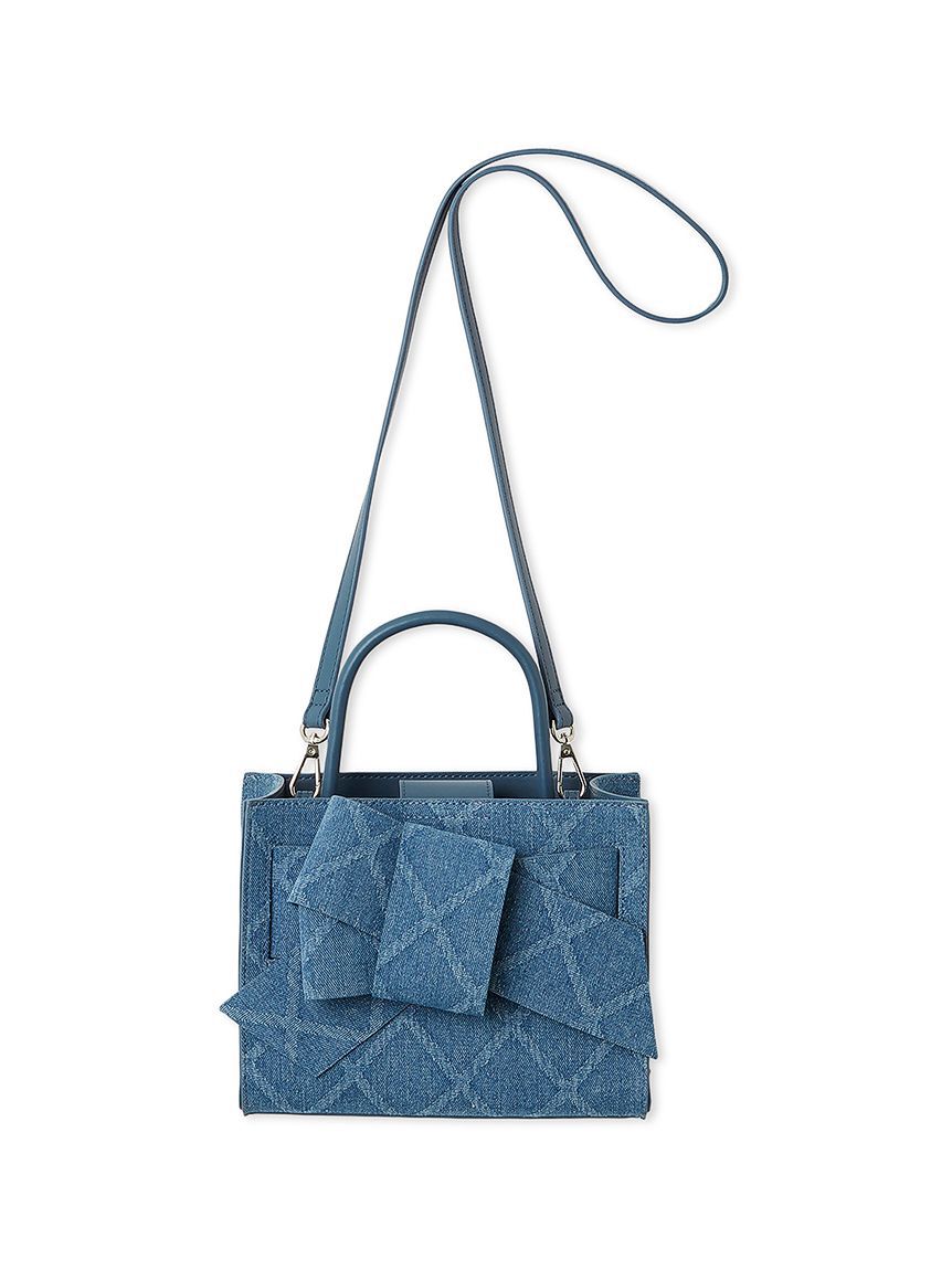 FRAY I.D「【ルエル】デニムリボンミドルバッグ」|ハンドバッグ|