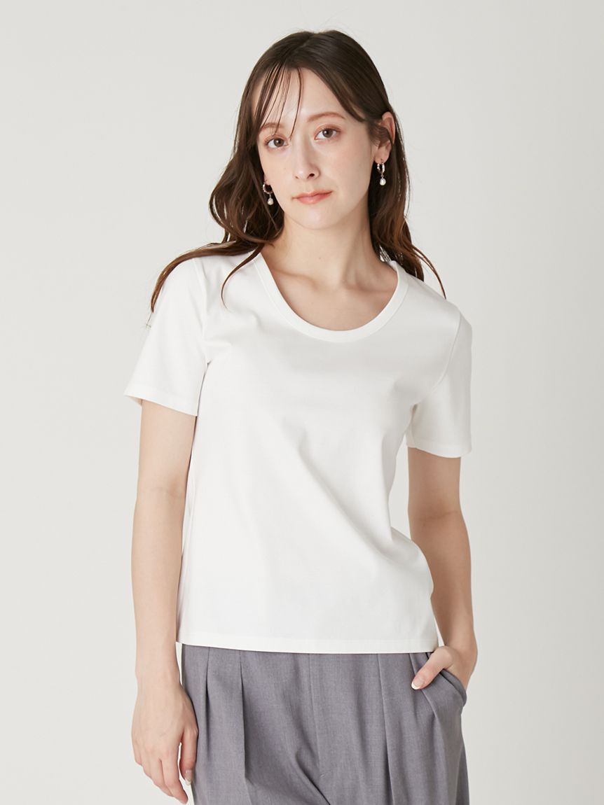 FRAY I.D「ラウンドネックTシャツ/接触冷感」|Tシャツ・カットソー|