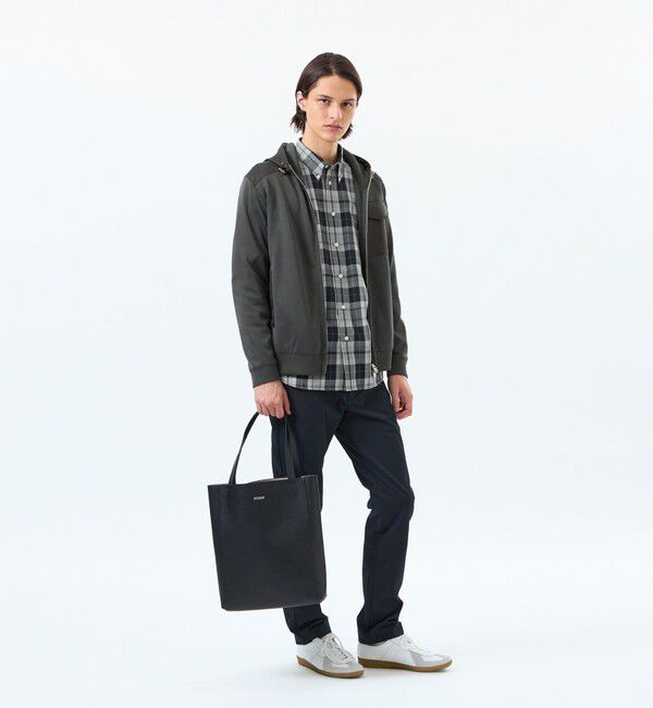 MACKINTOSH PHILOSOPHY「ブリテック コンビパーカー 針抜きジャージー」|ブルゾン・スタジャン|