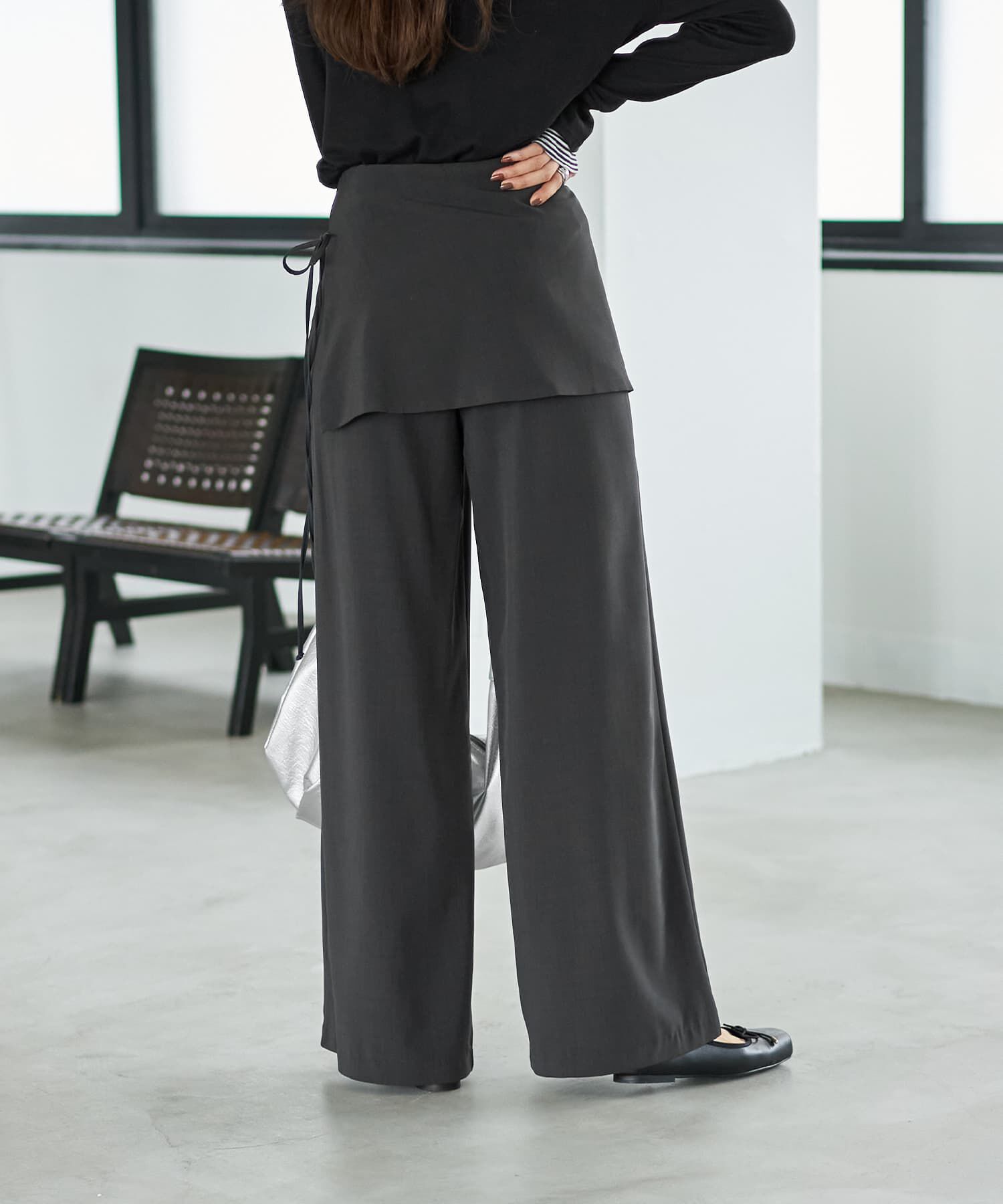 STYLE DELI「薄手でサラサラな腰周りラップワイドパンツ」|その他|